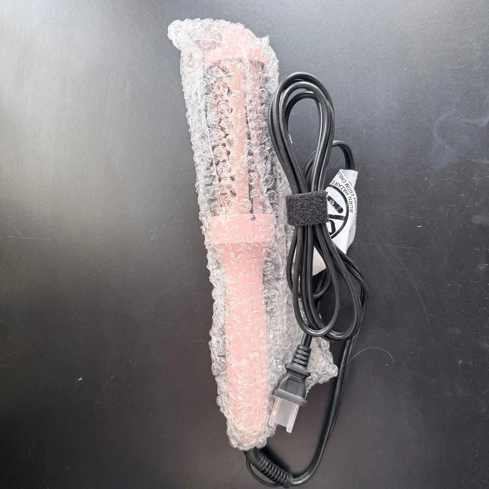 Wavytalk Heated Round Brush Thermal Styler Pink Ionic Volumizing Iron NIB Tested